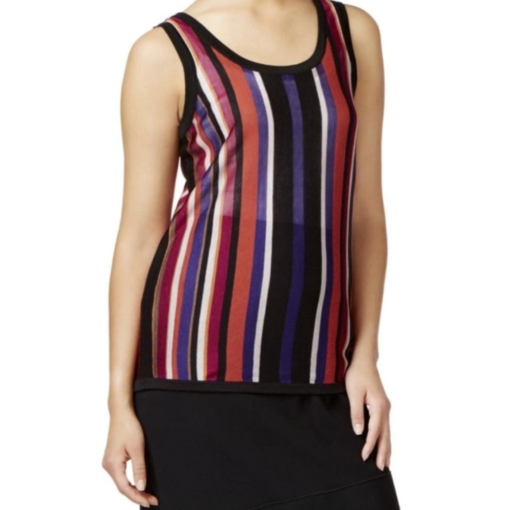 Anne Klein Knit Stripe Tank Top